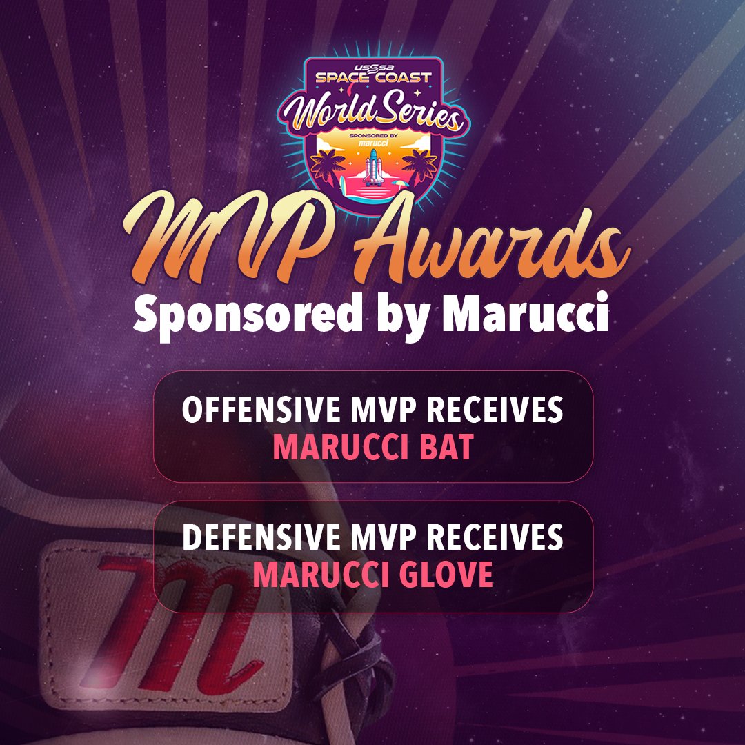Big shoutout to <a href="/MarucciSports/">Marucci</a> for providing our 2024 Space Coast World Series MVP Awards! 🥳🏆 Each Marucci bat and glove will be given out to our Offensive &amp; Defensive MVP's in each Championship game for each division! 

#SCWS #PlayUSSSA