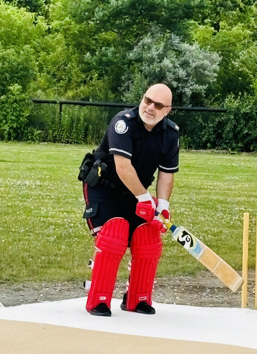 Rego23Div's tweet photo. 23 Division NCO’s had another incredible time playing Cricket 🏏 &amp; interacting with Youth during @COPSandKIDSca “Cricket &amp; Cops” Program !!! Thank you @COPSandKIDSca for the #support !!! @TorontoPolice @TPAca @TPS_CPEU @TPS23Div @tps39 #cricket #community #ProActionKids https://t.co/Ad4ziJo2bX