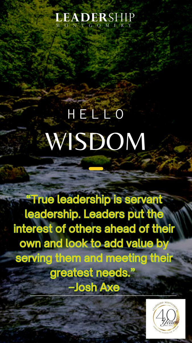 “True leadership is servant leadership. Leaders put the interest of others ahead of their own and look to add value by serving them and meeting their greatest needs.” –Josh Axe

#LeadershipMGM
#connectingleaderstoeffectchange