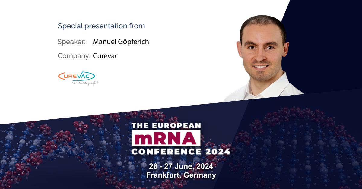🌟 Meet Manuel Göpferich, Bioinformatician-Data Engineer from CureVac, at The European mRNA Conference 2024 in Frankfurt! 🌟
Manuel will be discussing the Design of Optimised UTR Sequences Using Support Vector Machines.