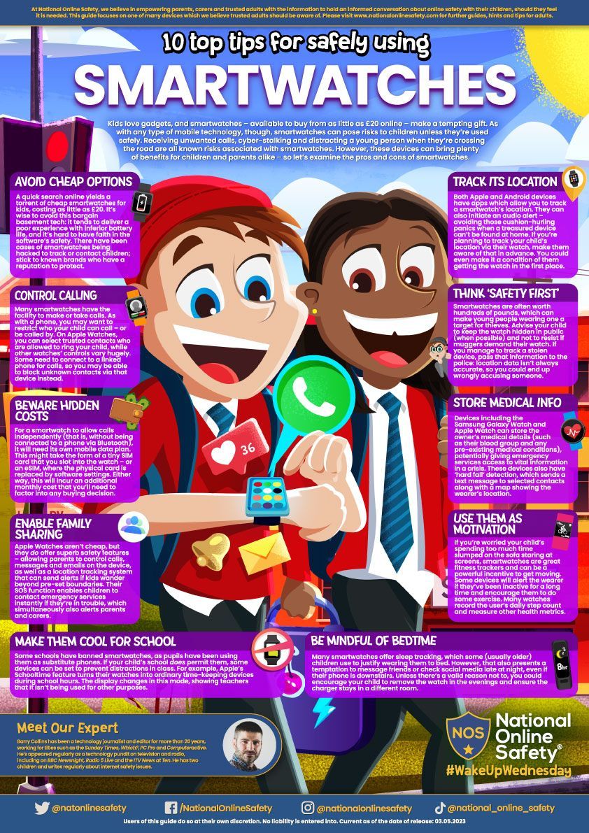 Dear parents, please see this advice from the National College - 10 top tips for safely using smartwatches ⌚ #MLI