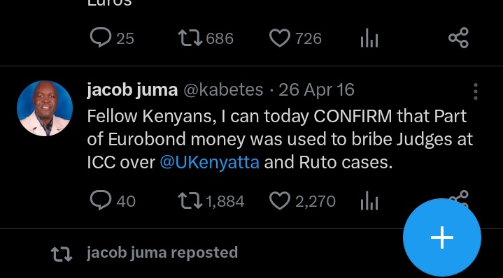 elmardkings97's tweet photo. @bonifacemwangi The eurobond debt he's talking about, they ate
#Resign
#RutoMustGo
#TheRevolutionIsHere https://t.co/L5CesQwp56