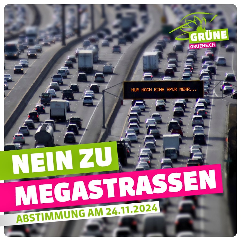 Markiere deinen Kalender! 🗓
Am 24 November stimmen wir über den milliardenschweren Ausbau von Mega-Strassen ab. 💸 Deine Unterstützung ist entscheidend, um dieses Projekt zu stoppen. Danke, dass du dabei bist! 💪
gruene.ch/kampagne/stras…
#CHvote #MegastrassenNeinDanke #Schweiz