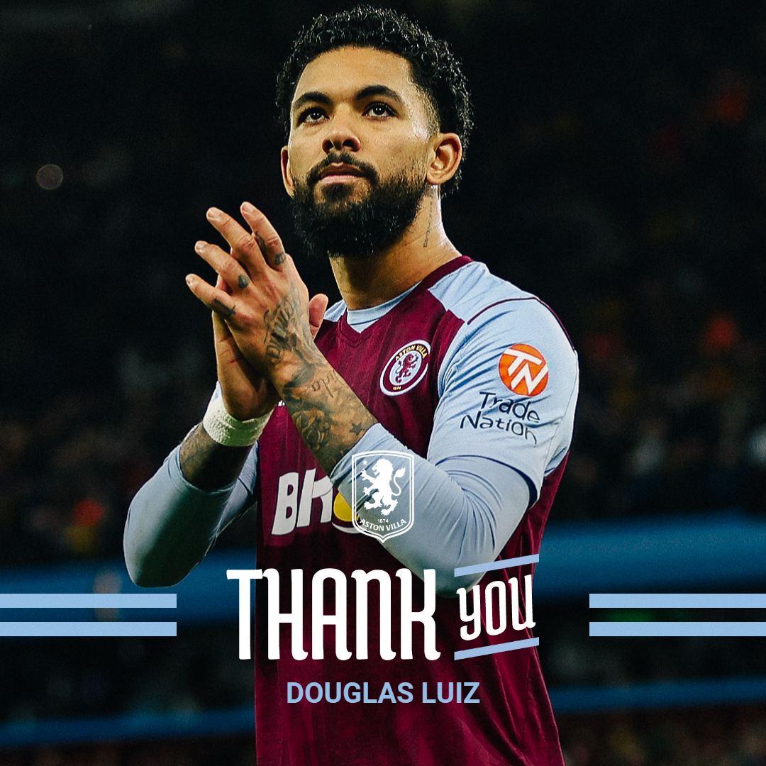 AVFCOfficial's tweet photo. Aston Villa can confirm that Douglas Luiz has joined Juventus. 🟣