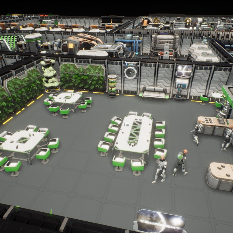 TheCrustGame's tweet photo. A lunar factory-building simulator with a focus on automation: The Crust