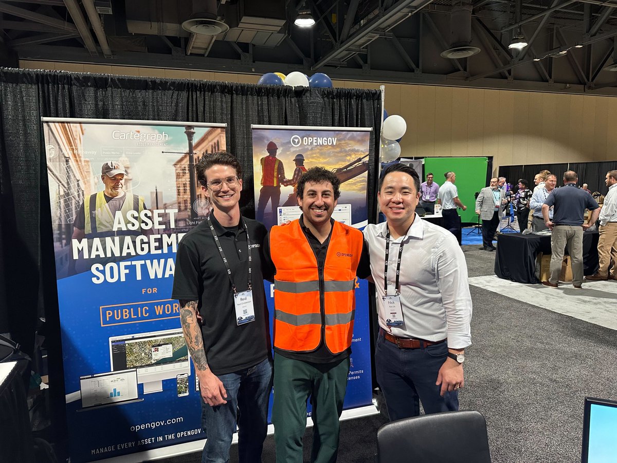OpenGovInc's tweet image. Our team had a blast meeting customers and talking about OpenGov Permitting &amp;amp; Licensing and Cartegraph Asset Management at @IRWA_Network.

Didn't get a chance to meet the team? Learn more: opengov.com/products/asset…

#assetmanagement #permitting #govtech