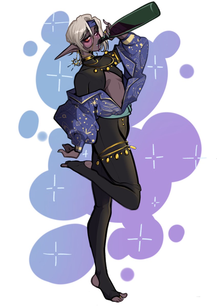 sab_michaelis's tweet photo. Want to share some of my d&amp;d oc! 
Hephiliel aka Hepphie!~ 

My pirate rouge who’s in love with rum and owlbears~ 

#digitaldraw #Dungeonsabddragons https://t.co/kKhHMwb3ki
