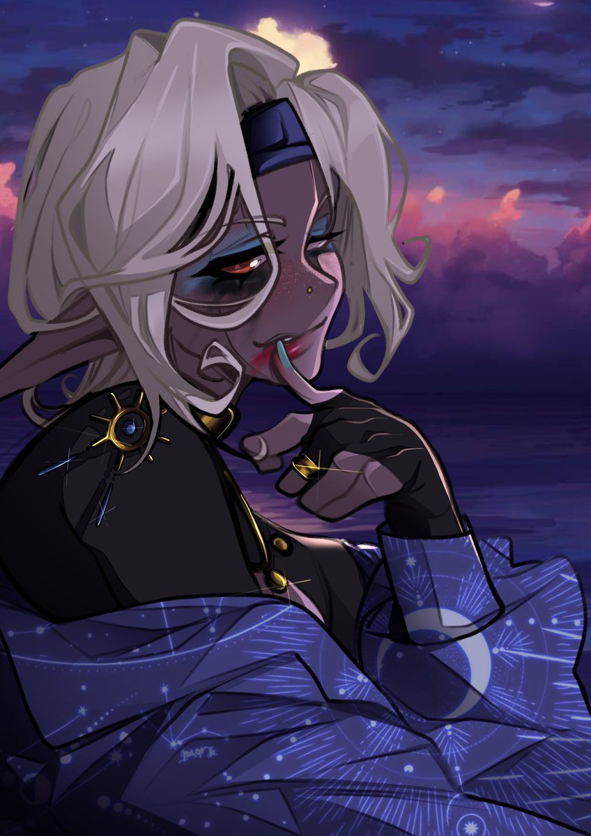sab_michaelis's tweet photo. Want to share some of my d&amp;d oc! 
Hephiliel aka Hepphie!~ 

My pirate rouge who’s in love with rum and owlbears~ 

#digitaldraw #Dungeonsabddragons https://t.co/kKhHMwb3ki