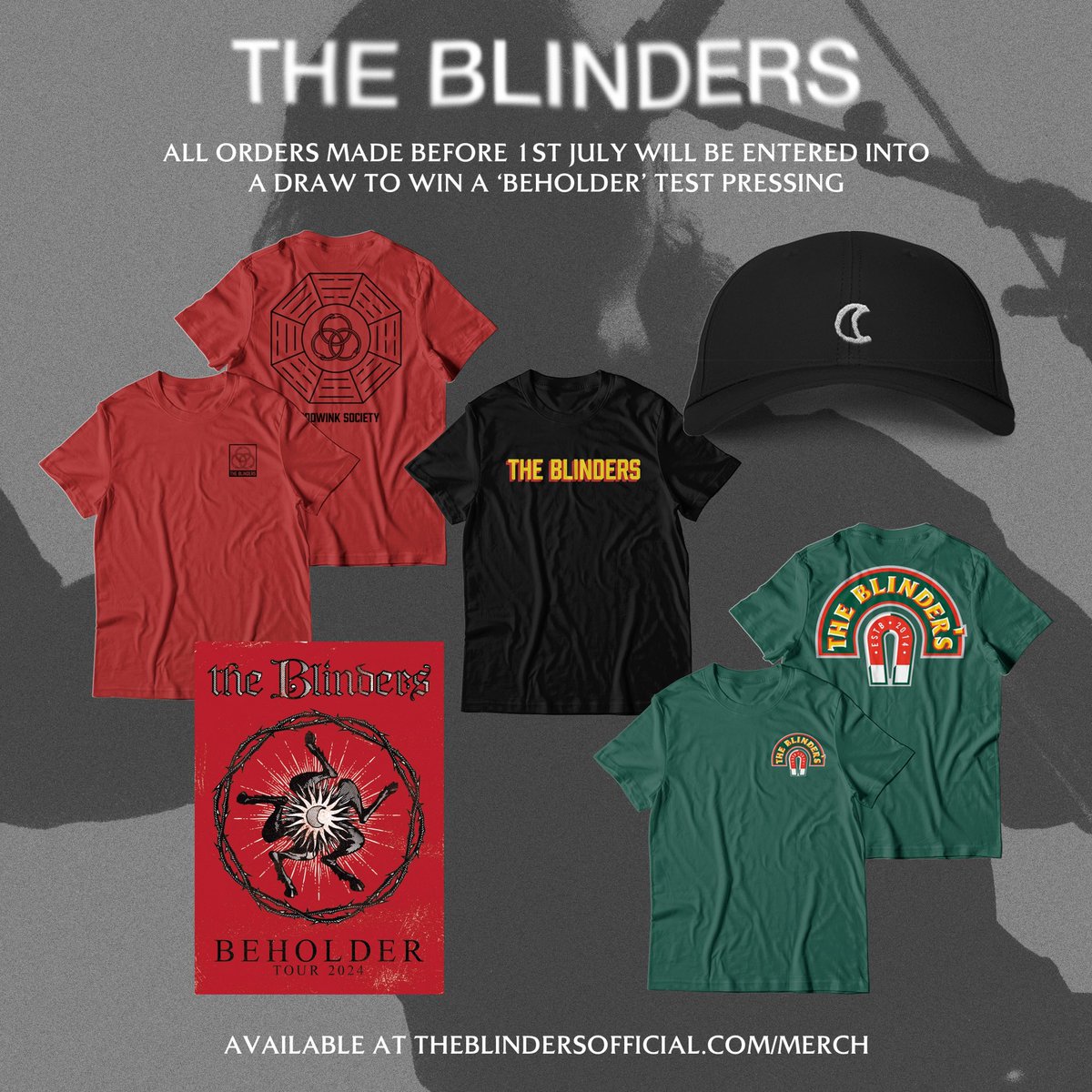 This is your final warning, our online store will close on Monday. Place an order before then to be in with the chance of winning a Beholder test pressing. Shop here: theblindersofficial.com/merch
