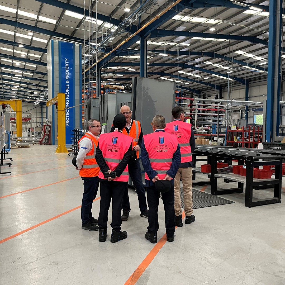 Tony Doba &amp; Kaz Tanaka of Sanwa Holdings Corp, along with Rainer Shackmann (Novoferm Chief Executive) visited our new factory to see how our new machinery will benefit customers by increasing capacity, reducing lead times and providing smoother &amp; more precise fabrication.