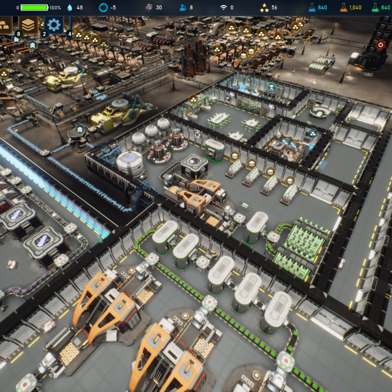 TheCrustGame's tweet photo. A lunar factory-building simulator with a focus on automation: The Crust
