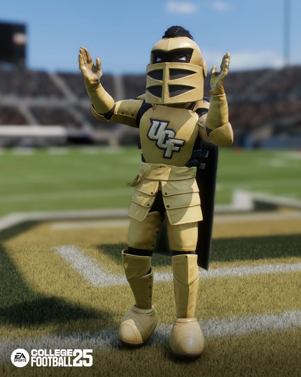 UCF_Football's tweet photo. First look at Knightro in EA CFB 25 🔥🎮 https://t.co/m28rdio8dC