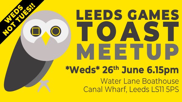 We will be at <a href="/LeedsGamesToast/">Leeds Games Toast</a> this afternoon!! The perfect opportunity catch up and enjoy this very rare sunny weather ☀️☀️☀️