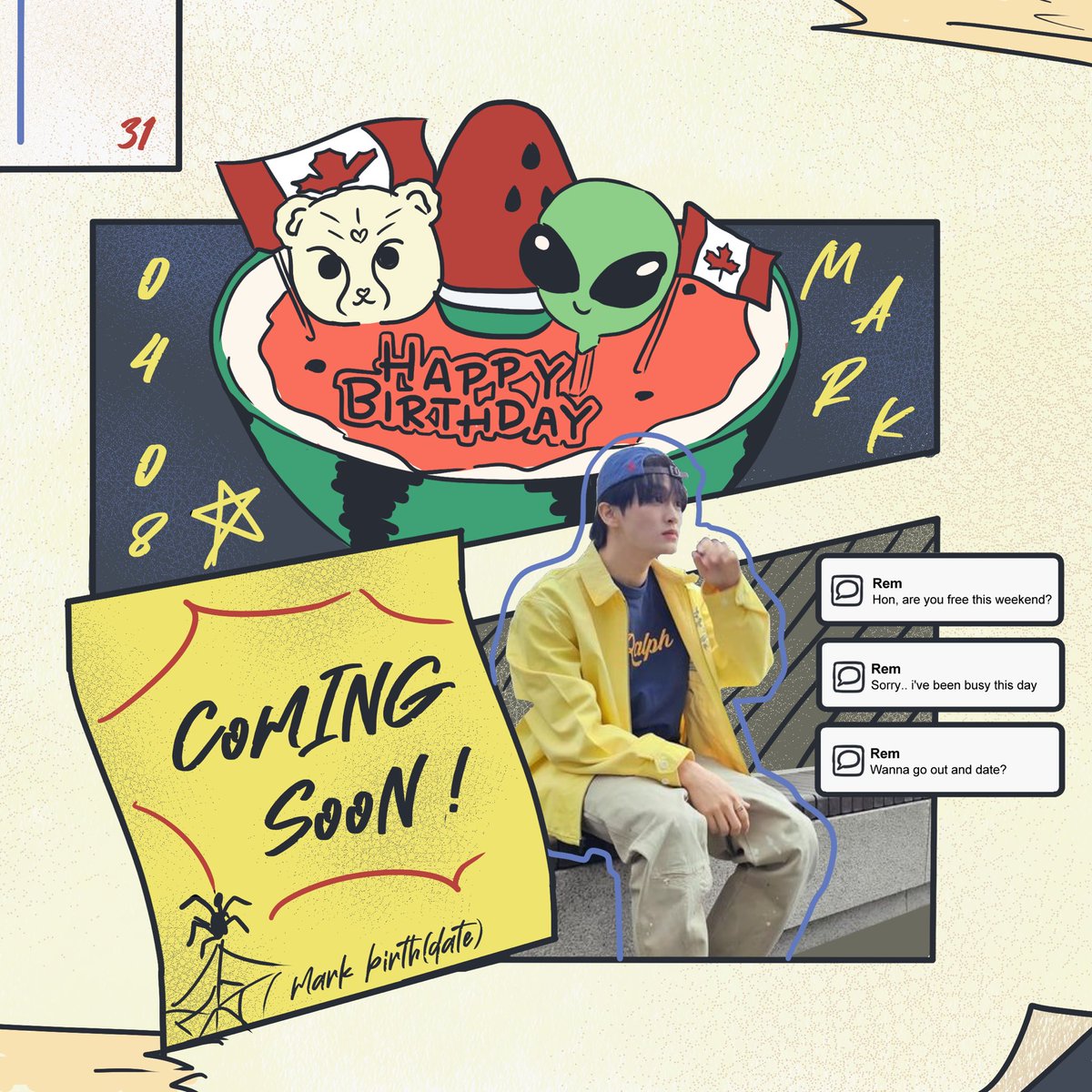 --COMING SOON--
𝙈𝘼𝙍𝙆 𝘽𝙄𝙍𝙏𝙃(𝘿𝘼𝙏𝙀)

❗️CALLING FOR MARKF BANDUNG❗

#MeetUsAgainOn30thJune
#MARKBIRTHDAYEVENT