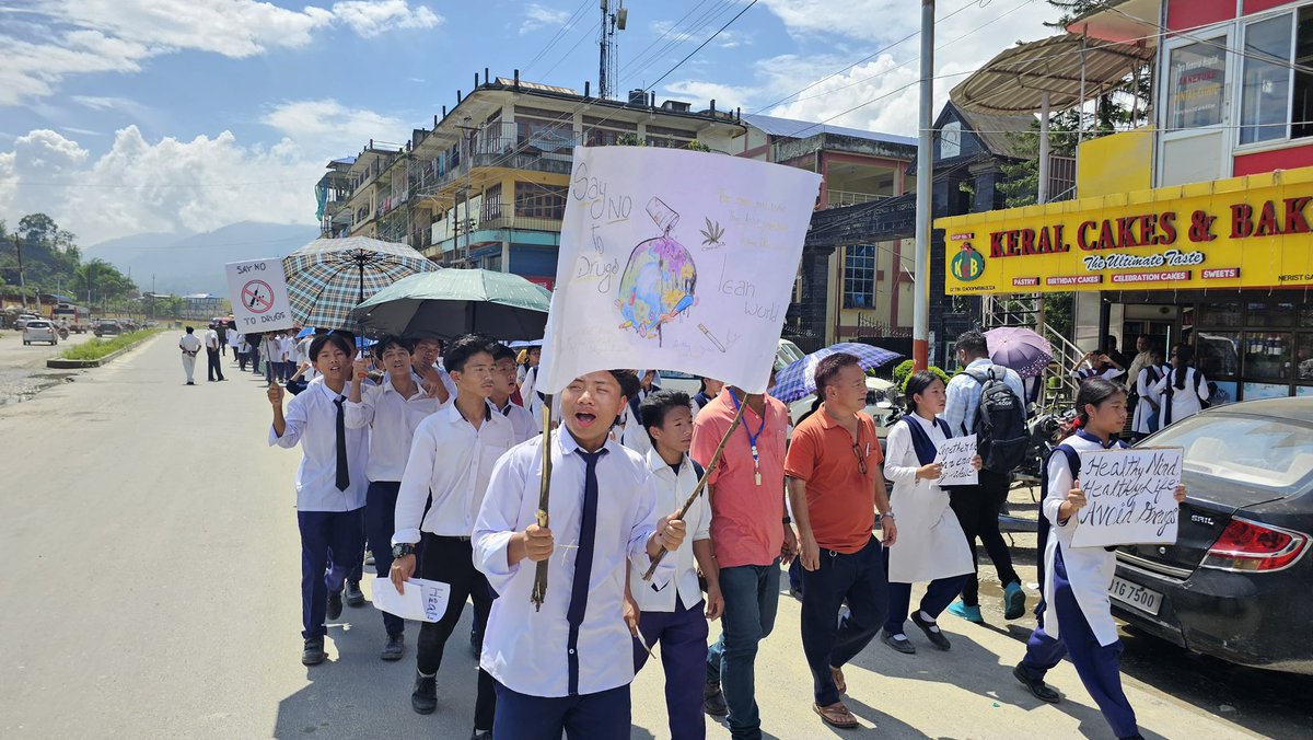 District Administration Capital Itanagar observes  International Day Against Drug Abuse and Illicit Trafficking by organising mass rally of students at Itanagar and Nirjuli and Nukkad Natak by NCC students of Mallo Tarin GHSS Itanagar