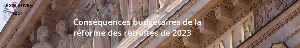 🔴LÉGISLATIVES 2024 : L'ANALYSE ÉCONOMIQUE  
sur le thème 1 / Le pouvoir d'achat et les retraites
👉évaluation de l’abrogation de la réforme des retraites de 2023
Vincent Touzé
🔗urlz.fr/r1dX