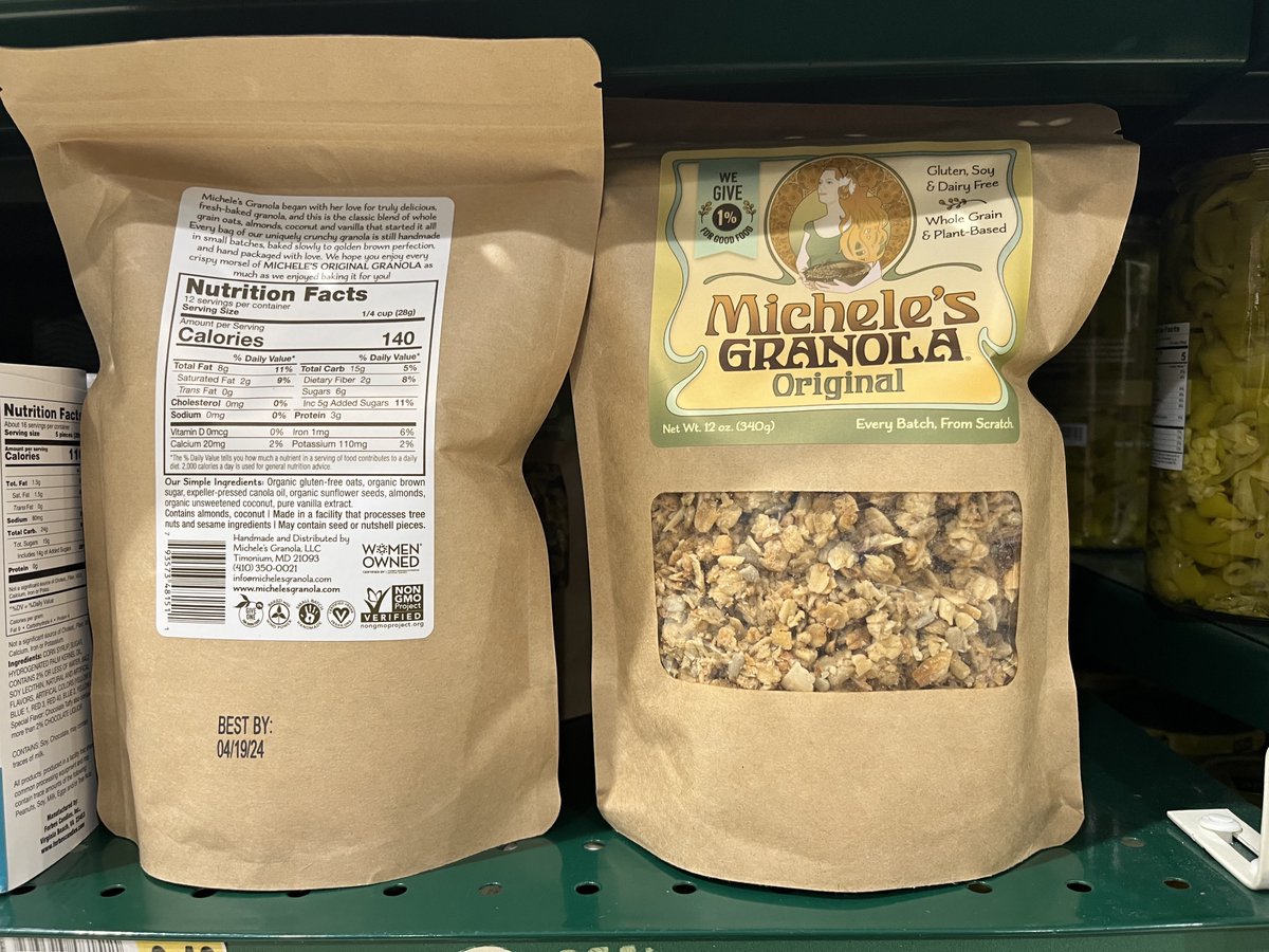 Just dreaming of a bowl of Michele's Certified Vegan original granola. Chunky granola with coconut, sunflower seeds, almond slices and a splash of Madagascar vanilla. We'd enjoy it with almond milk &amp; banana slices for a nourishing meal. Find it in store at Whole Foods &amp; Kroger.