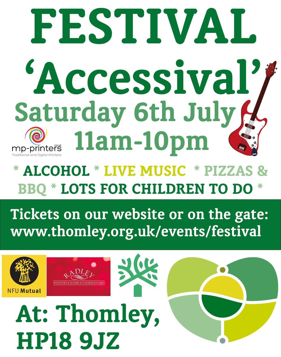 Just over ONE WEEK TO GO - ACCESSIVAL - Accessible festival for the whole community

Book tickets HERE: buff.ly/4dSo3uK 

Please SHARE!