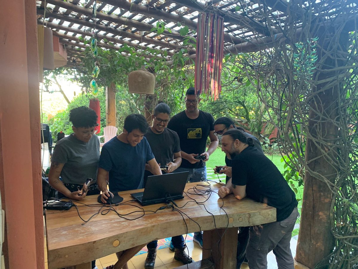 EmbervilleGame's tweet image. Howdy, y'all! 
Recently the team had a little get-together to playtest Emberville. It was a chance for us to share our thoughts and ideas in person, and of course, we had to have some pizza.
#Emberville #devteam #indiedeveloper