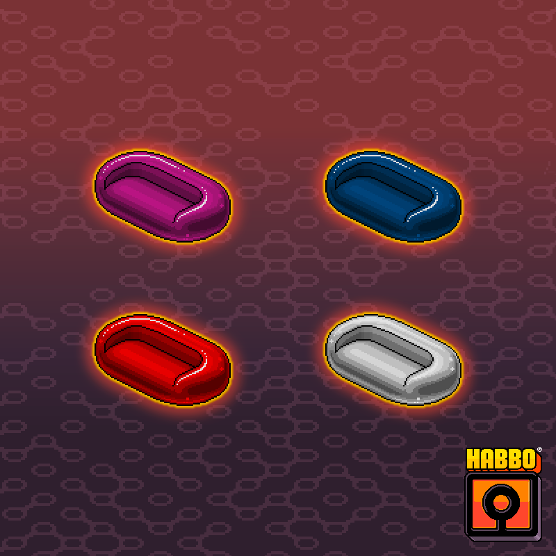🛋️ #HabboCollectibles Pod Sofas incoming!

These will arrive in the Collectibles Shop on July 10th, and will each cost 300 Emeralds.

This will complete the Habbo History 2024 set – the Donnie Santini Action Figure will be claimable on July 25th 📅