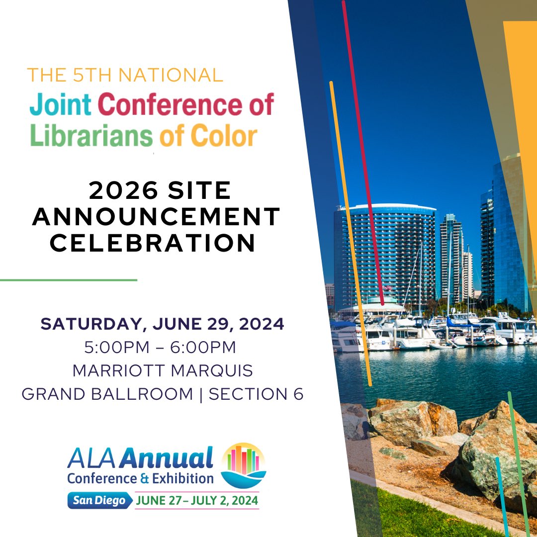 Join the JCLC Board as we announce the location for the JCLC 2026 Conference at #ALAAC24!

From our first conference in 2006 to our 5th gathering twenty years later, it’s been an incredible journey.

Come celebrate, connect with colleagues, and share in the excitement! 📍✨🌟