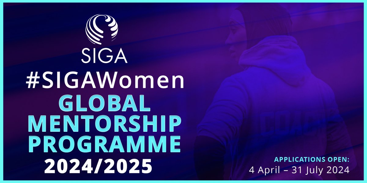 SIGAlliance's tweet photo. 📢 Calling all aspiring female leaders in sport!
Join the #SIGAWomen Global Mentorship Programme. Benefit from high-profile workshops, mentorship sessions, and networking opportunities.
Apply by 31 July 2024 to be a mentor or a mentee
🙆♀️ https://t.co/9llg7DaBEY
#SideWithSIGA https://t.co/os0sh032Ij