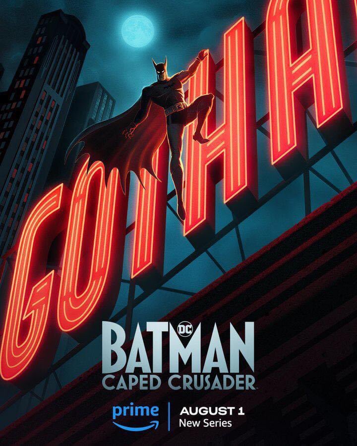 jorgaloga's tweet photo. Tenemos nuevo póster de #Batman: Caped Crusader, la nueva serie de #BruceTimm (#Batman de los 90’s) que nos llevará a los años 40’s en una oscura aventura del Caballero de la Noche. Llega a #PrimeVideo el 4 de agosto 🦇 https://t.co/a1TIRcwbqS
