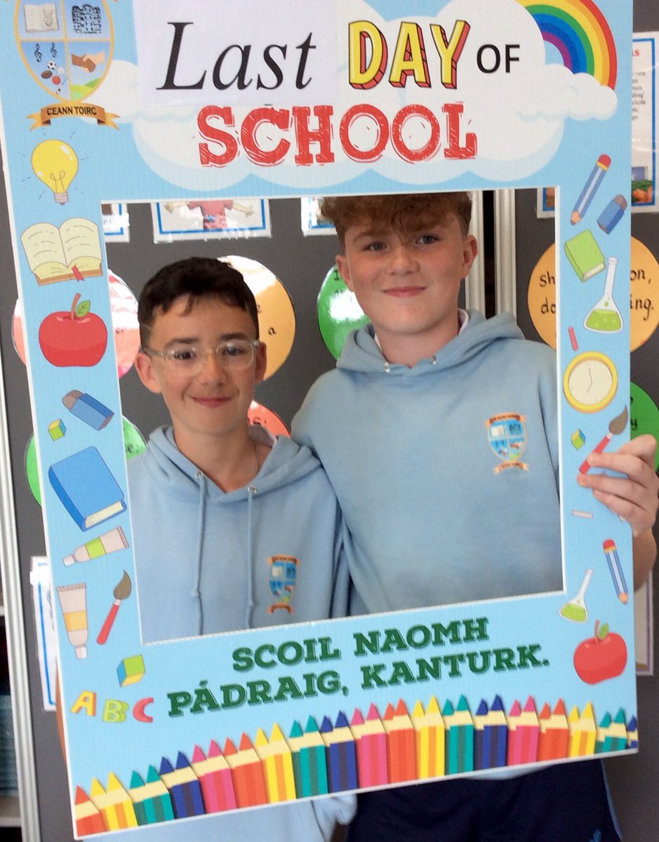 SNPKanturk's tweet photo. Wishing our 6th Class the very best in the future. 

Sharing photos of their  Last Day in Primary School
#6thClass https://t.co/cc2GqQxvfW