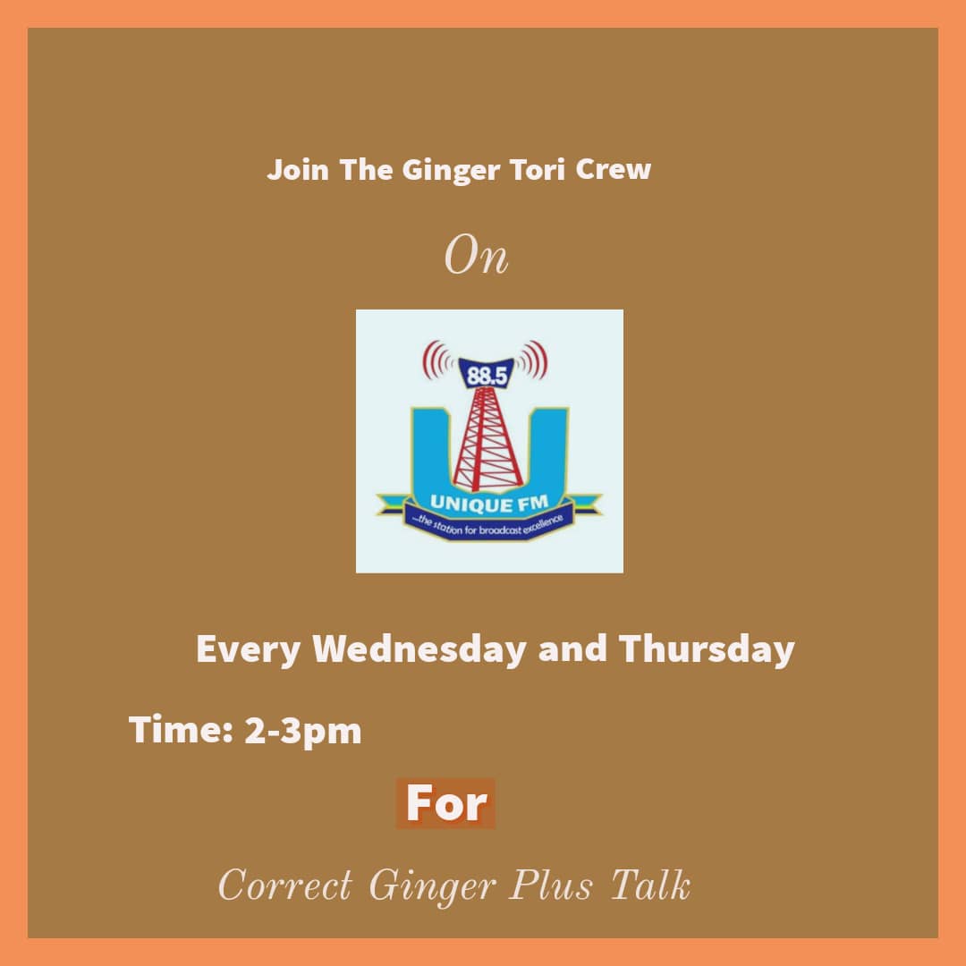 Uniportradio's tweet photo. Catch @simplyxammy and
@naomioluwatosin
tomorrow by 2-3pm for #gingertori #uniqueuniport #correctgingerplustalk https://t.co/mJufbC8smC