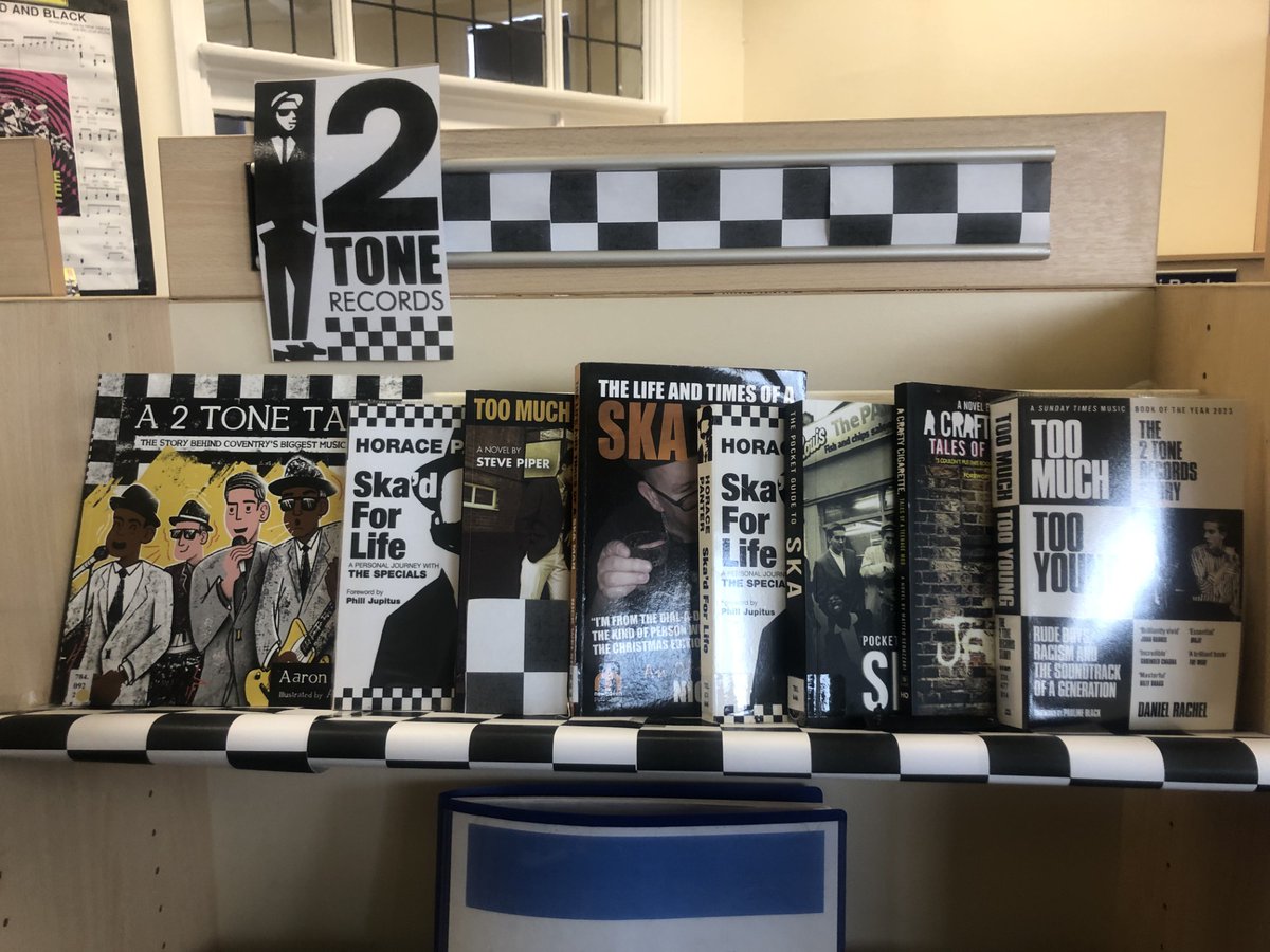 crilly_mandy's tweet photo. Stoke Library is just down the road from the Two Tone Museum @CovMusicM, why not come and see us on your way home and borrow one of our fab books about Two Tone? @covlibraries https://t.co/yq7R9bl0UN