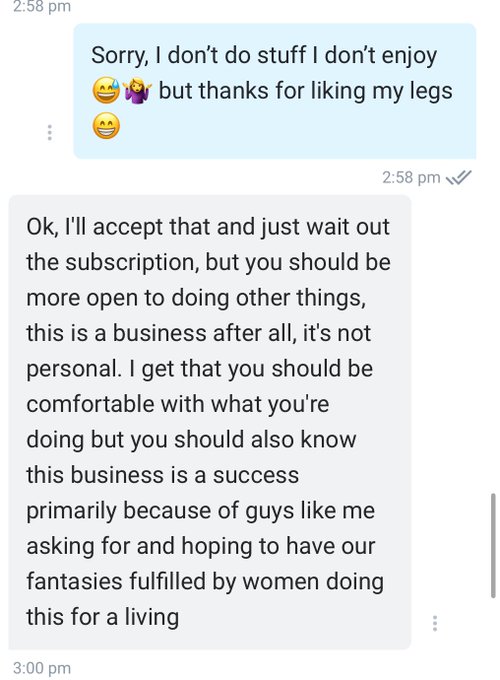 Imagine having this level of audacity lmao? Told the guy I don&rsquo;t do custom photos as I don&rsquo;t enjoy it