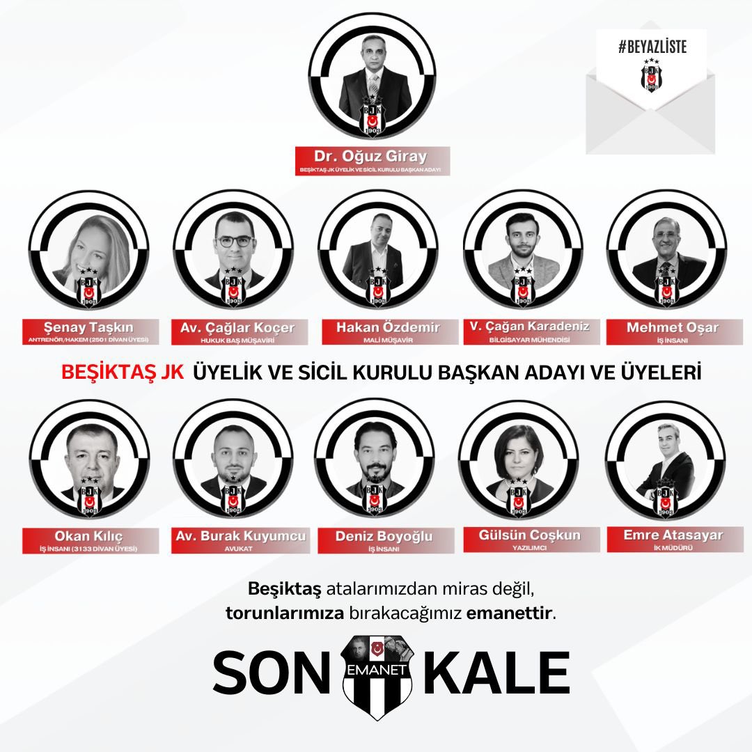 Beşiktaş Emanet (@besiktasemanet) on Twitter photo Tüm değerli Beşiktaş JK Kongre Üyelerini 30 Haziran Pazar günü Akatlar’a davet ediyoruz. Beşiktaş’ın geleceği ve bembeyaz bir Üyelik ve Sicil Kurulu için Miras Değil Emanet diyoruz.
#BeyazListe #MirasDeğilEmanet
<a href="/DrOguzGiray/">Oğuz Giray</a> Tüm değerli Beşiktaş JK Kongre Üyelerini 30 Haziran Pazar günü Akatlar’a davet ediyoruz. Beşiktaş’ın geleceği ve bembeyaz bir Üyelik ve Sicil Kurulu için Miras Değil Emanet diyoruz.
#BeyazListe #MirasDeğilEmanet
<a href="/DrOguzGiray/">Oğuz Giray</a>