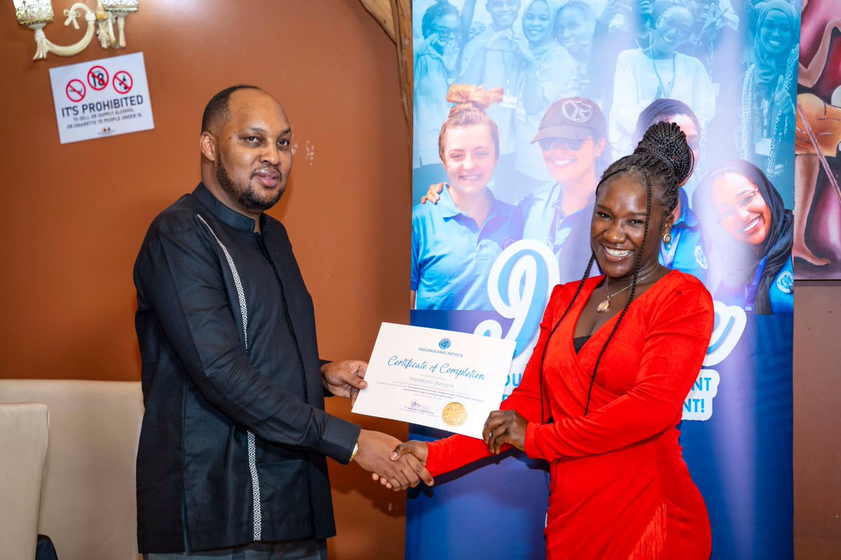HaddijatouBang1's tweet photo. I’m really grateful to my organization, @PeaceHubGMB and @UNFPATheGambia for supporting my participation in #PBIWorkshop to say that, I’m more than ready to give back and continue the good work on promoting peace and development in our motherland, #DeliveringForTheGambia https://t.co/a75O9947uX