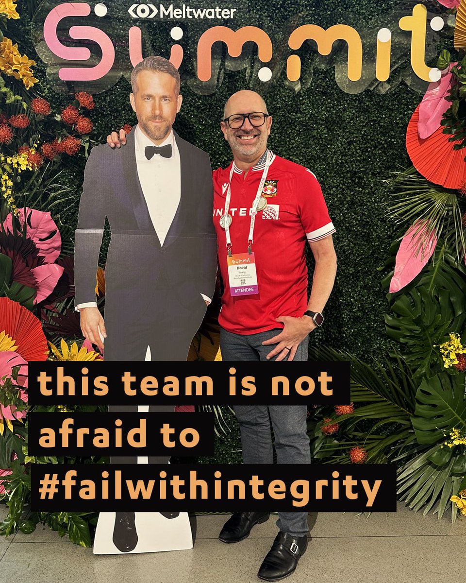 davery90230's tweet photo. The CNSI UCLA (@cnsiatucla) communications team at the #meltwatersummit.   After hearing @vancityreynolds encourage us to all #failwithintegrity, we invited him to join our team.  @meltwater https://t.co/WCH6uNJPWA