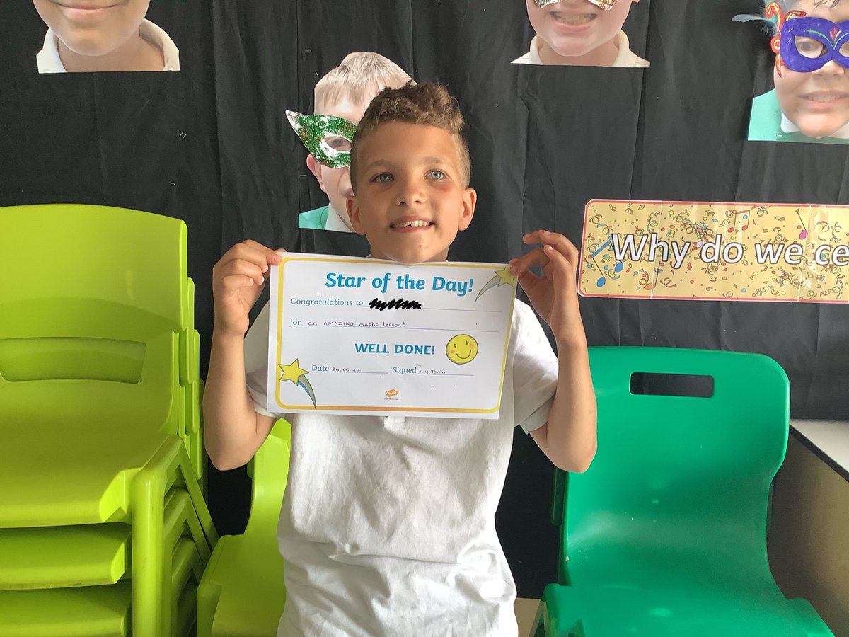 Our Wednesday star of the day⭐️ for an amazing maths lesson! You have worked so extremely hard today and we have loved to see this🤩 We are super, super proud of you! Massive well done JW💚