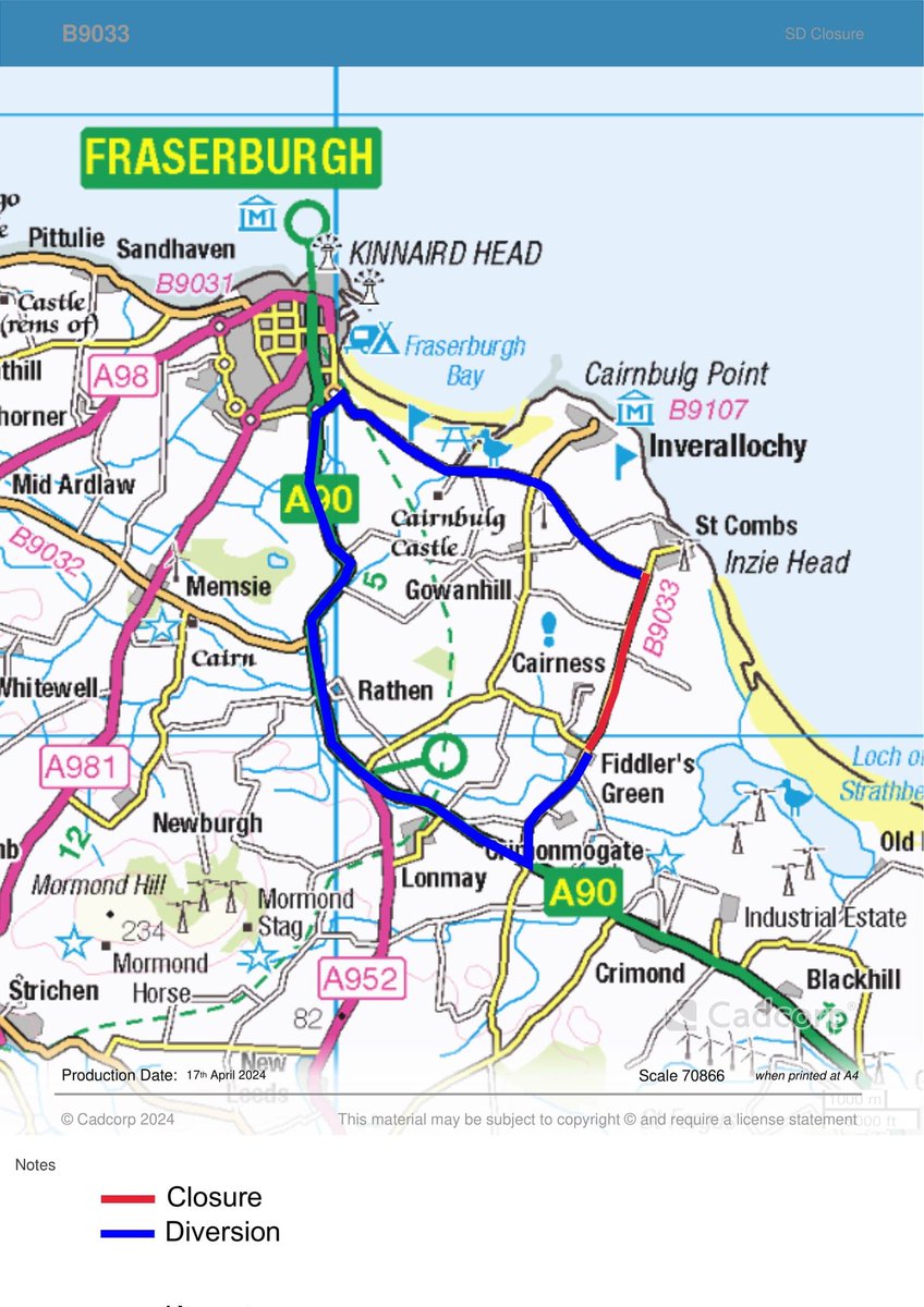 AbshireRoads's tweet photo. Banff & Buchan Surface Dressing: Unfortunately we're unable to complete the B9033 between #Inverallochy + #StCombs today but will retry tomorrow.
Afterwards, in #Buchan, will surface the B9033 South of #StCombs. Both roads will be closed independently. #aberdeenshire #abztravel https://t.co/IUo8t5y4rl