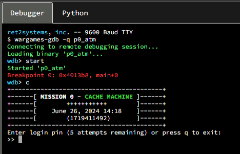 ret2wargames's tweet photo. We just added "Mission #0" to our fundamentals of software exploitation training platform🥳 

It's a new challenge that combines both reverse engineering and exploitation to comprehensively test your skills on the classical topics of our course: https://t.co/v7hxbEty6H https://t.co/FtqqRUqaSP