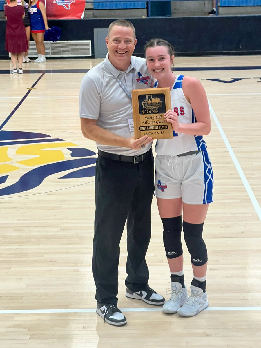 SunnyvaleGBB's tweet photo. Congratulations to Nilaya Gordon and Alli McAda for representing Sunnyvale HS in the TGCA 1A-4A All-Star Game! We are so proud of you both!

Alli McAda was named the Most Valuable Player of the game, and the red team won! 🏀 https://t.co/eVXTNinC6o