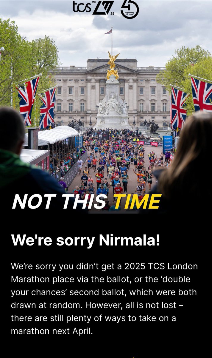 rrnimmi's tweet photo. Not lucky enough with second ballot draw too,  same result for 7 years in a row 🥲
@LondonMarathon https://t.co/ij8tMX5l9y