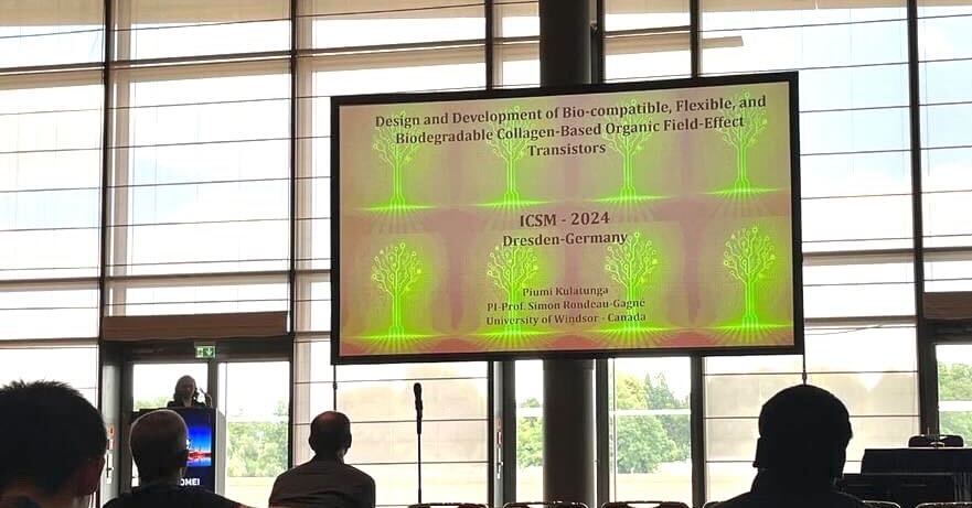Simon Rondeau-Gagne (@simonrondeau) on Twitter photo ๐คฉHuge shoutout to R-G group's very own <a href="/PiumiKulatunga/">Piumi Kulatunga</a> for showcasing our research on biodegradable, flexible thin film transistors at #ICSM2024 in Dresden๐๐Amazing work <a href="/UWinResearch/">UWindsor Research and Innovation</a> <a href="/ChemUWindsor/">UWindsor Chemistry</a> #ProudPI ๐คฉHuge shoutout to R-G group's very own <a href="/PiumiKulatunga/">Piumi Kulatunga</a> for showcasing our research on biodegradable, flexible thin film transistors at #ICSM2024 in Dresden๐๐Amazing work <a href="/UWinResearch/">UWindsor Research and Innovation</a> <a href="/ChemUWindsor/">UWindsor Chemistry</a> #ProudPI