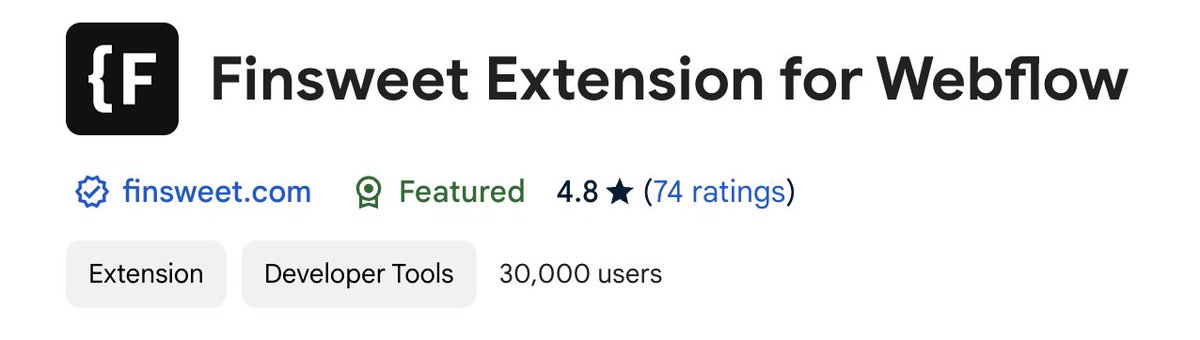 It's wild to think about the fact that over 30,000 Webflow devs are using our extension. It's just a small piece of the puzzle of helping teams get more out of <a href="/webflow/">Webflow</a>.

Huge kudos to <a href="/alexiglesias_me/">Alex Iglesias Piñol</a> and the rest of our product team for serving in this capacity.