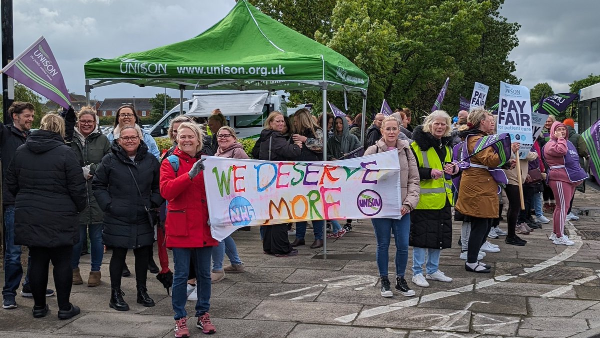 NorthernUNISON's tweet photo. 🎉Huge news from Teesside today! 🎉

Following 14 day of industrial action, Healthcare assistants have accepted an improved offer from the trusts.

The new offer will see backpay extended to July 2019.

​UNISON Northern regional secretary Clare Williams said: “It’s great to see staff fairly compensated after a hard-fought campaign. These healthcare assistants have been working above their pay band for many years."

Read more 👇
https://t.co/QcNyecfmer