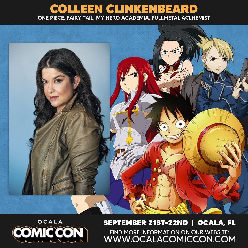 OcalaComicCon's tweet photo. Meet your favorite voice actors at Ocala Comic Con! Colleen Clinkenbeard, Ian Sinclair, Luci Christian, and Sonny Strait will be attending. 

To view the current guest list and pre-order tickets for the September 21-22, Ocala Comic Con, please visit: https://t.co/jkT5vA1pZ5 https://t.co/NrvY41hssQ