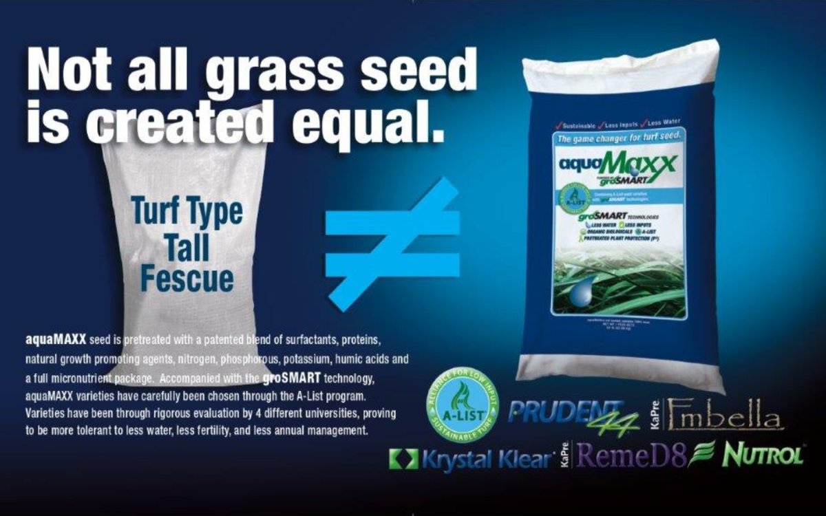 It's never too soon to start thinking of seeding. Try our blend of AquaMaxx seed this fall and see the difference for yourself!