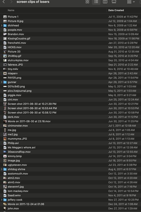 I just found a few HUGE archives of all the cam clowns I've humiliated over the years. Pics, clips, etc