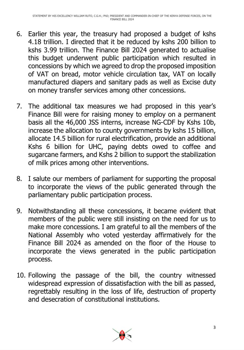 _mediator001_'s tweet image. President William Ruto statement on Finance Bill 2024.
Osoro
DP Gachagua