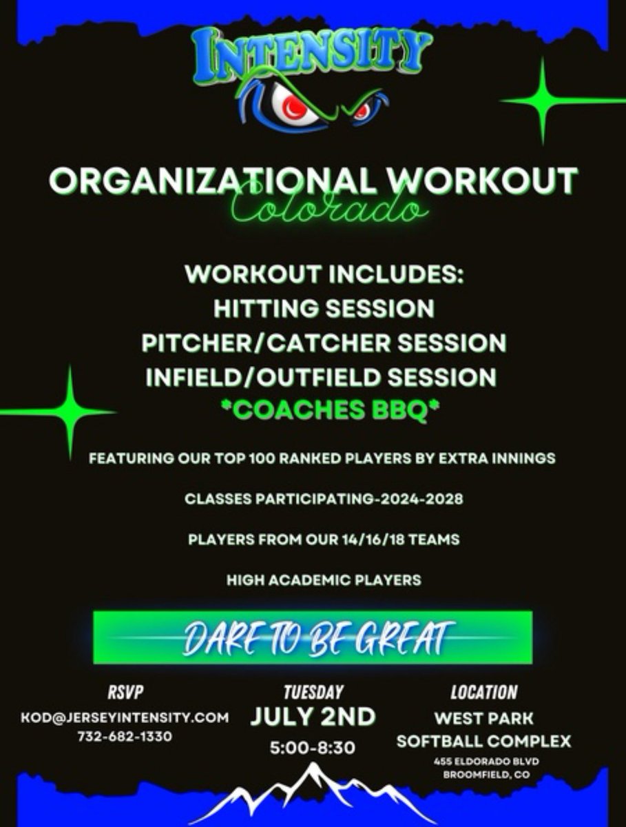 || COLORADO SCHEDULED!! || 
My team and I would LOVE to see you there! 
<a href="/intensitykod/">Kevin ODonnell</a> <a href="/Coach_Ves/">Kristin Vesely</a> 
<a href="/e_newellcoach/">Eric Newell</a> @destiniengland1 <a href="/GerryGlasco/">Gerry Glasco</a> <a href="/UofL_CoachHolly/">Holly Aprile</a> <a href="/dzym6/">Danielle Zymkowitz</a> <a href="/bshipman44/">Bill Shipman</a> <a href="/whitjones25/">Whitney Jones</a> <a href="/GopherSBCoaches/">Gopher Softball Coaches</a> <a href="/hunter_hays27/">Hunter Hays</a> <a href="/SandraWente/">Sandra Wente</a> <a href="/CoachLucas_/">Coach Lucas</a> <a href="/CoachDot_LU/">Dot Richardson</a> <a href="/WellsBethaney22/">Bethaney Wells</a>