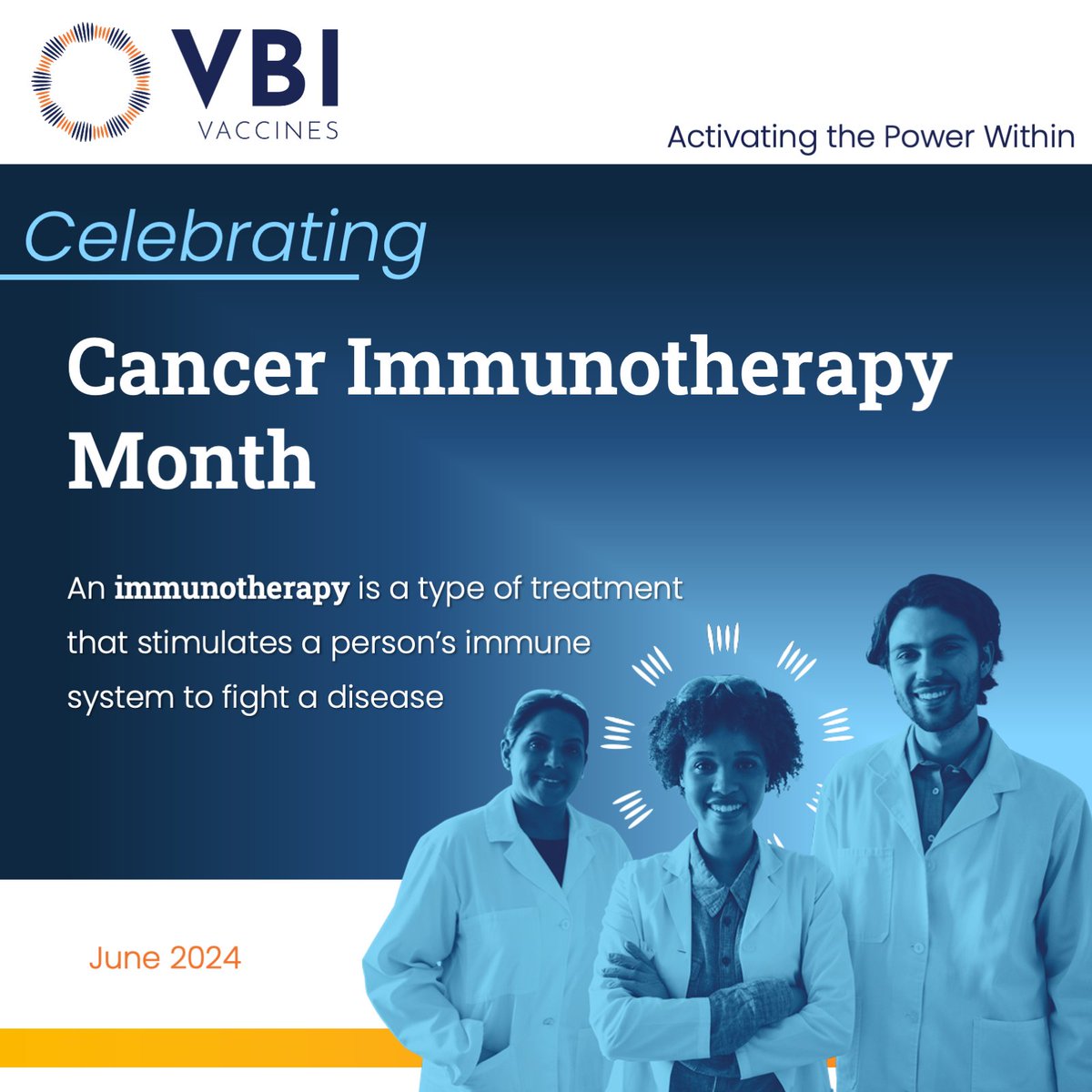 #DYK our cancer vaccine candidate, VBI-1901, is an immunotherapy? Learn more about how VBI is harnessing the power of the body’s innate immune response to fight #glioblastoma this #CancerImmunotherapyMonth: vbivaccines.com/our-pipeline/
