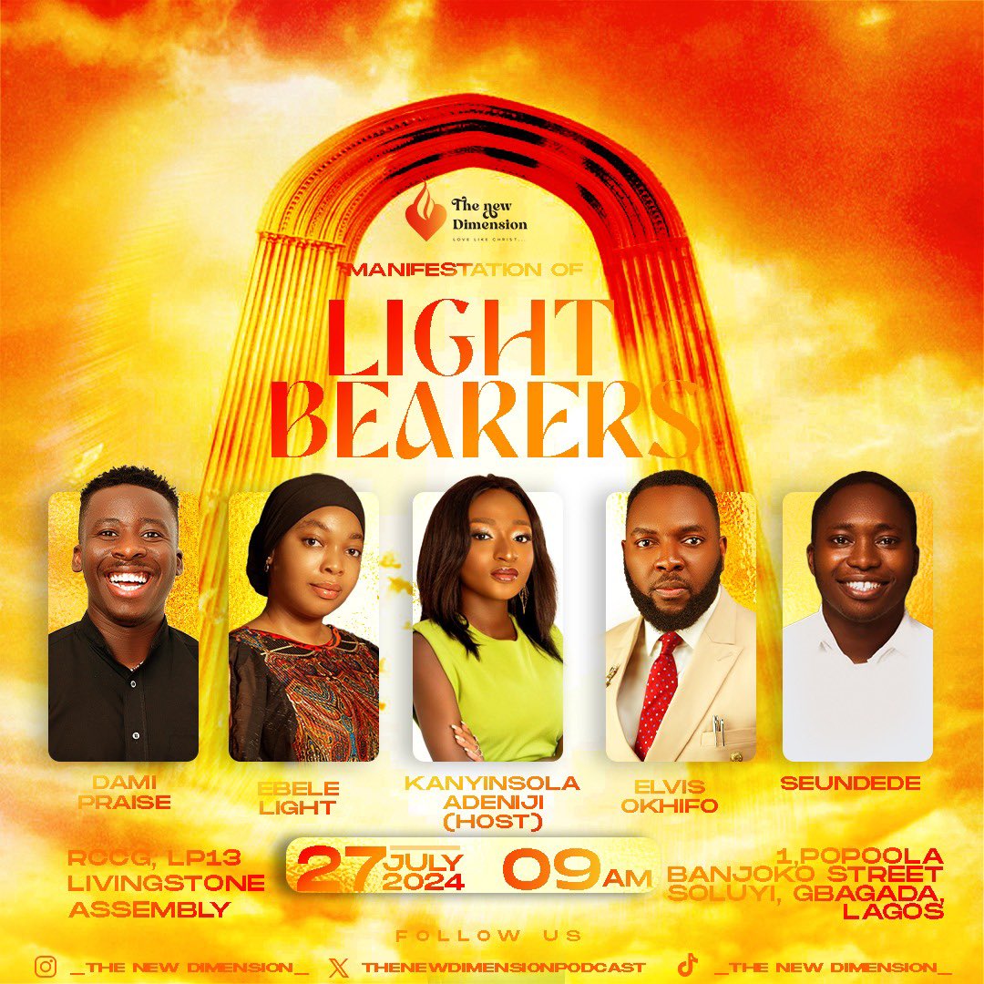 Goddimension_'s tweet photo. Arise! Shine!
Light bearers, are you ready?!!
The D-Day is fast approaching and we are in awe of what God has in store for us. What He will do with, through and for us 🔥🔥.
These are the vessels that the Lord will bless us through. We can’t wait to have you!! https://t.co/YGdbnCGBnb