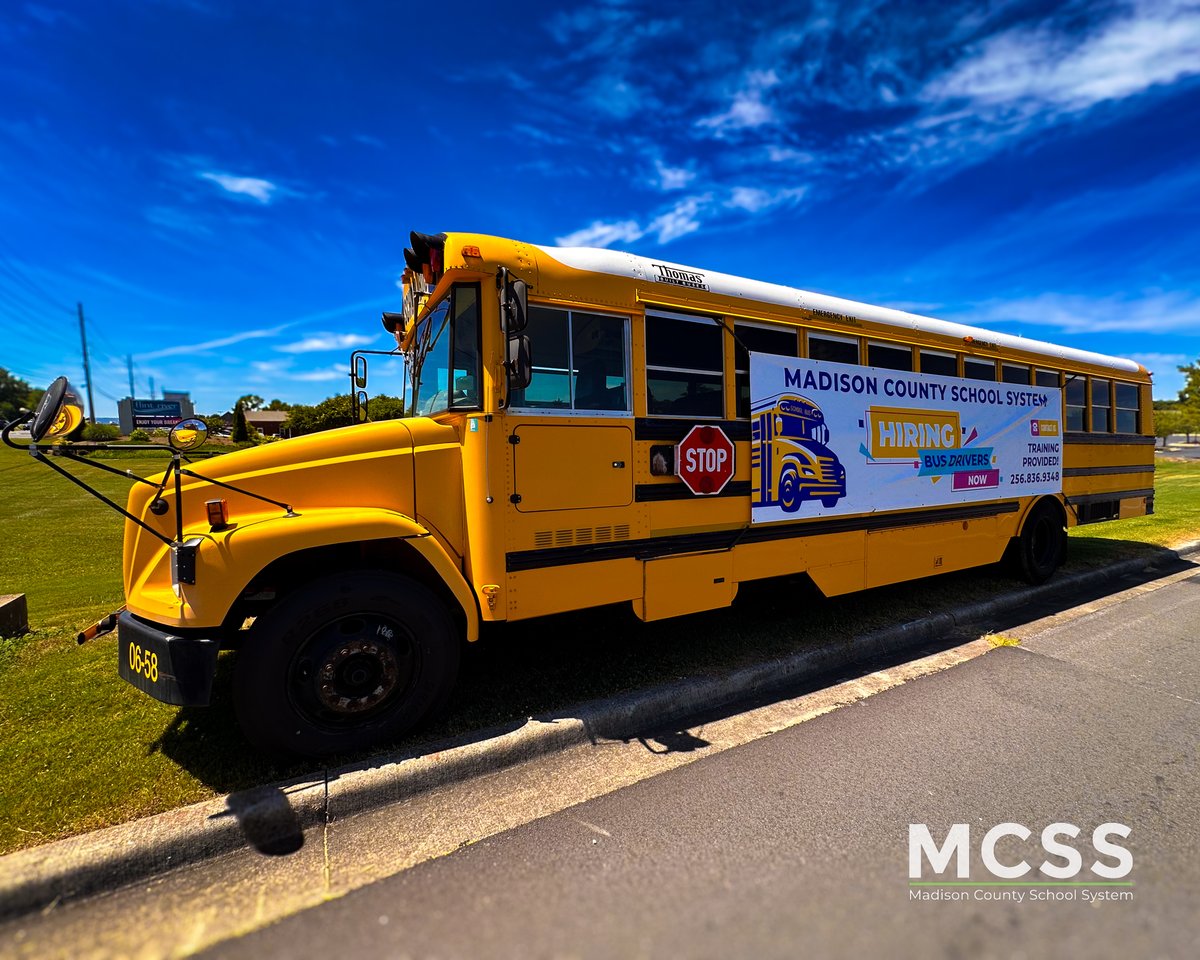 Ready to make a difference in your community? Join MCSS and get paid to drive the change! We're hiring 20 part-time bus drivers who'll enjoy full-time benefits, free training, and competitive wages. Contact us at (256) 836-9348. Let’s move forward together! #ThePowerOfUs